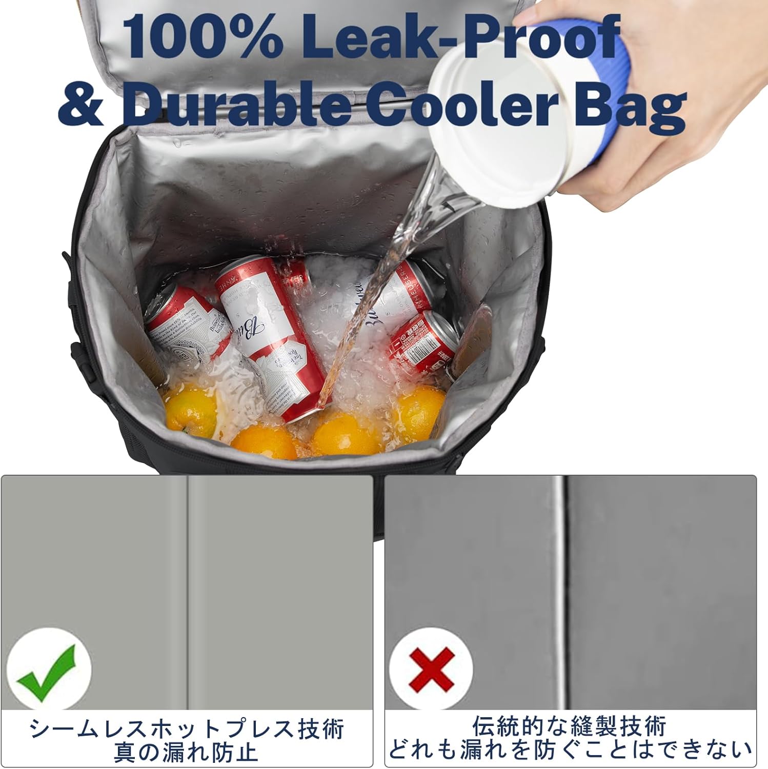 HP hope 30L 28/32 Cans 保冷リュック 大容量 クーラーボックス 保冷リュック 保温 釣り キャンプ クーラーボックス クーラーバッグ 保温 保冷 軽量 防水 極厚断熱材 手提げと肩掛け両用 アウトドア キャンプ ピクニック 通勤 買い物