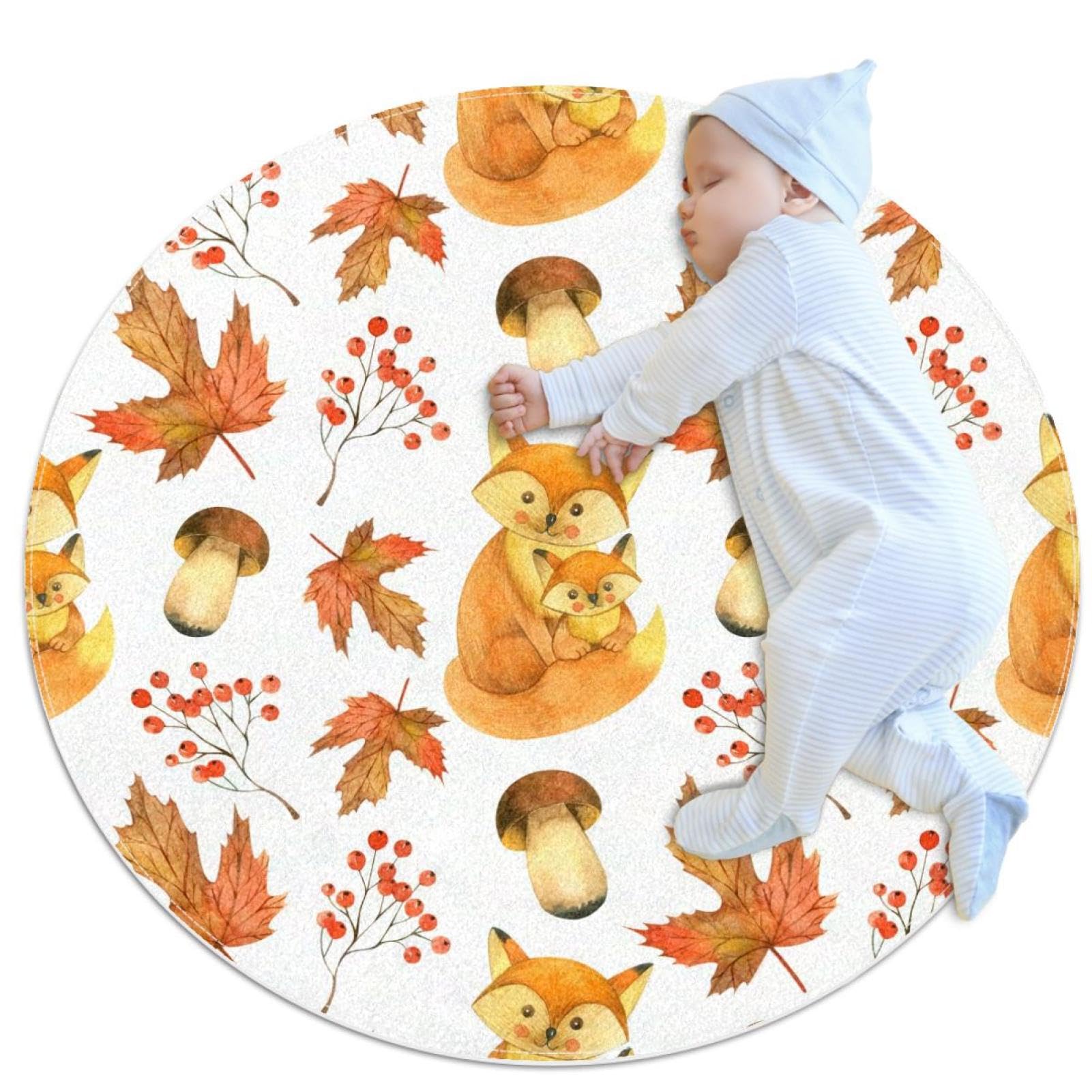 Tapis pour chambre enfant renard, isolation du sol et sécurité sans glisser