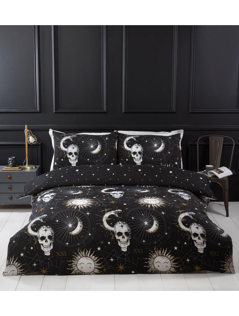 Rapport Home Tarot Gothic Halloween Bedding King Size Duvet Set