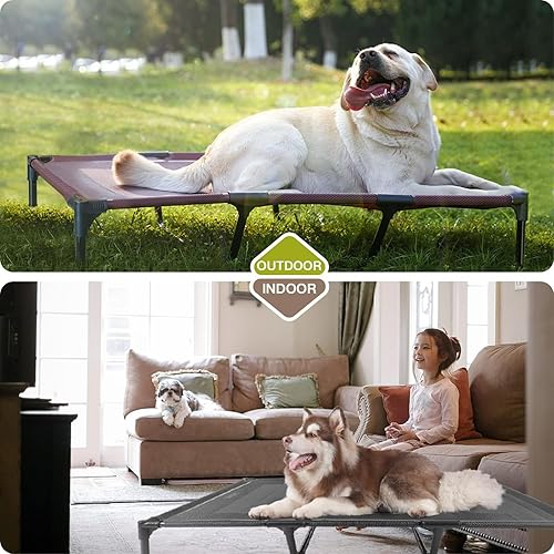 Miniatura 5 de suddus Cama elevada para perro impermeable al aire libre, cama elevada portátil para perro, cama para perro fuera del suelo, cama para perro, fácil