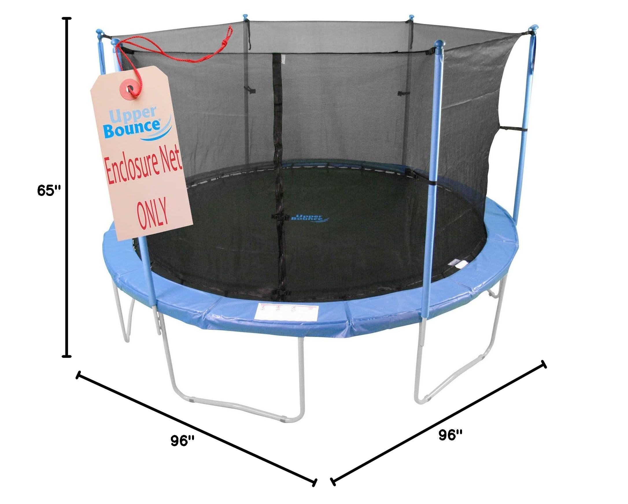 Upper Bounce Machrus Trampoline Net Replacement 7.5FT 8FT 9FT 10FT 12FT 13FT 14FT 15FT 16FT- Safety Net for Straight Poles/Arches Round Trampoline