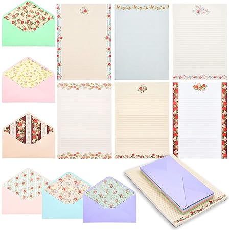 72 PCS Writing Stationery Paper with 36 PCS Envelops, Cute Stationary ...