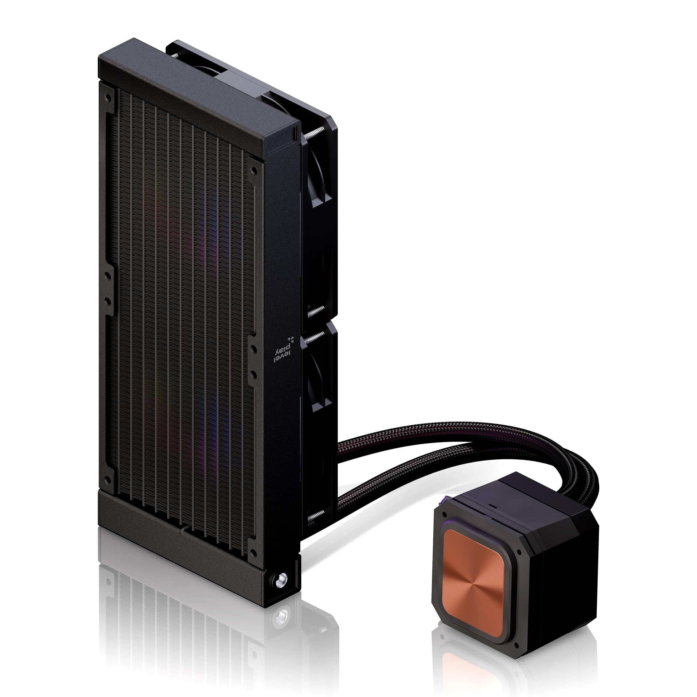 Levelplay Combat CL240 AIO Raffreddamento a Liquido - TDP 280W, Pompa ARGB Infinity, Raffreddamento Radiatore 240mm, Ventole ARGB Gen 2 CF120, Compatibile AMD AM5/AM4 e Intel LGA 1851/LGA 1700, Nero