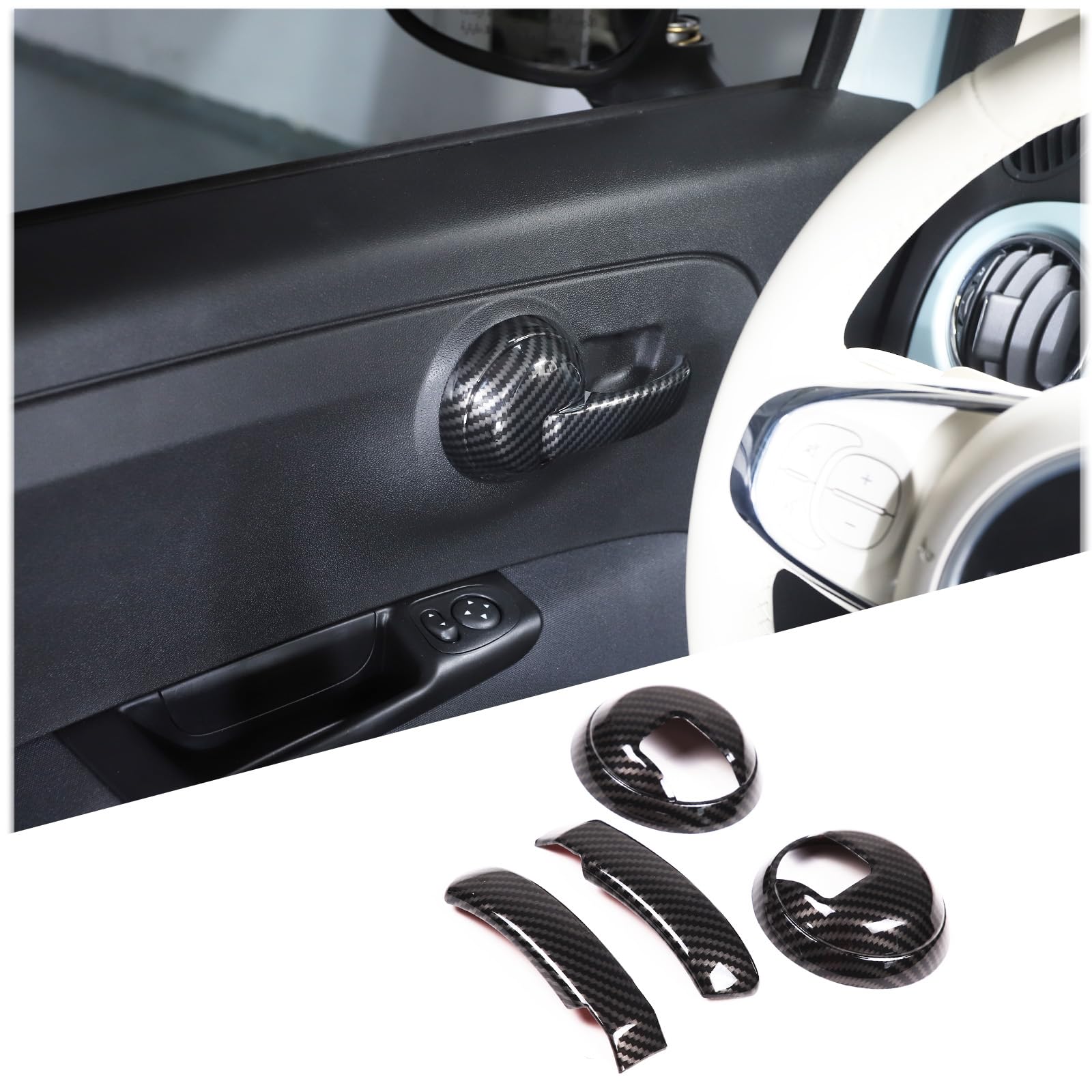 Car Interior Car Interior Handle Panel, Decorative Cover, ABS Carbon