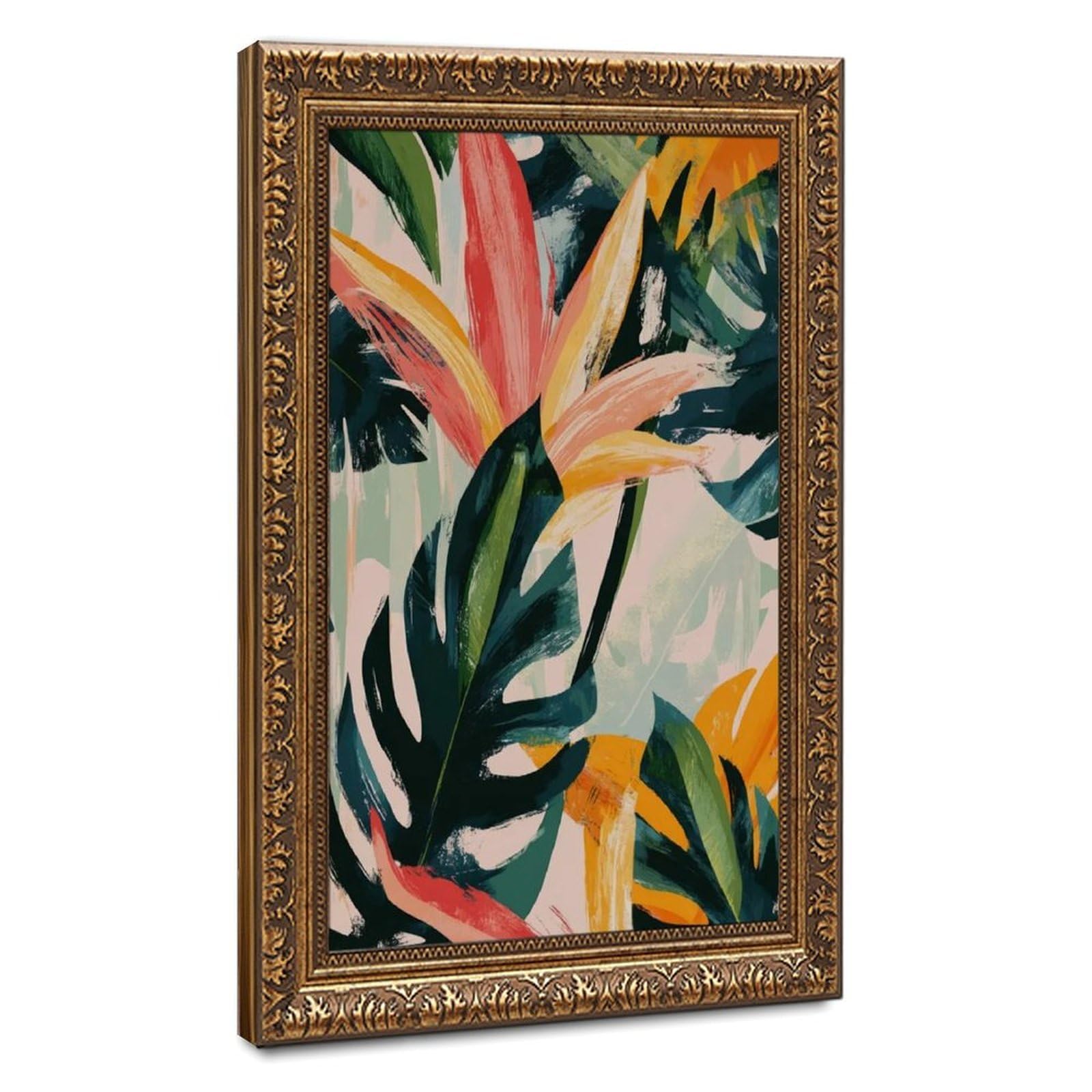 Bareronor Modern Botanical Canvas Poster Bedroom Decor Landscape Office Room Decor Gift 24" L X 36" W