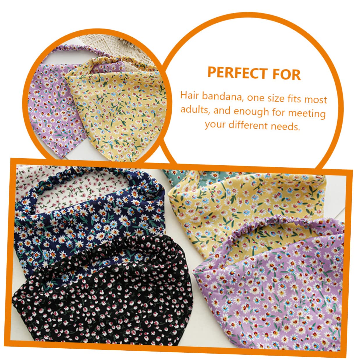 POPETPOP 24 Pezzi In Tessuto Floreale Bandane Per Trucco Per Accessori Per Le Donne Floreale Per Le Donne Fasce Elastiche Bandane Floreali Per Le Donne
