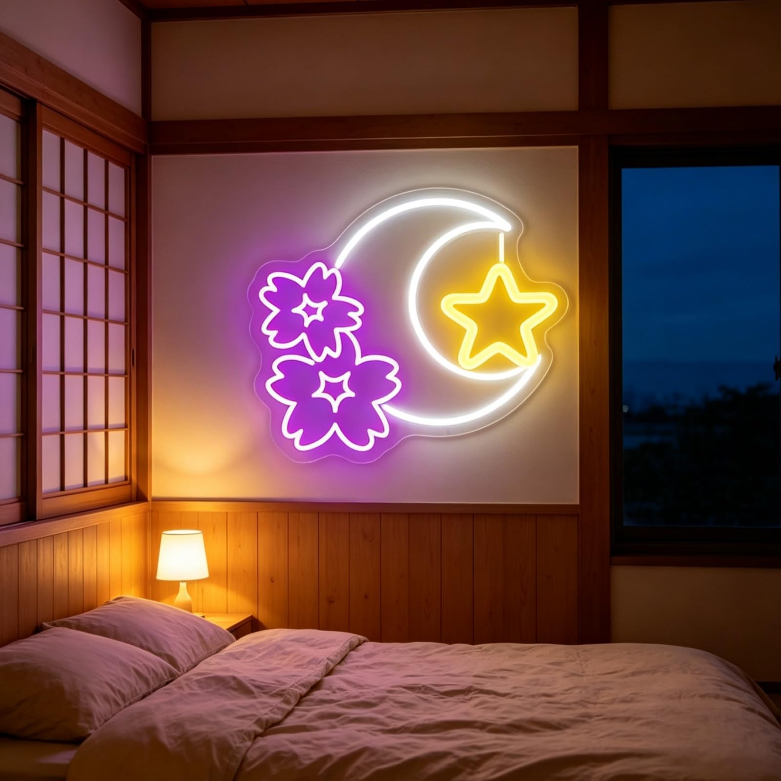 Sakura neonowy znak LED, zasilany przez USB, ściemniany, kwiat wiśni