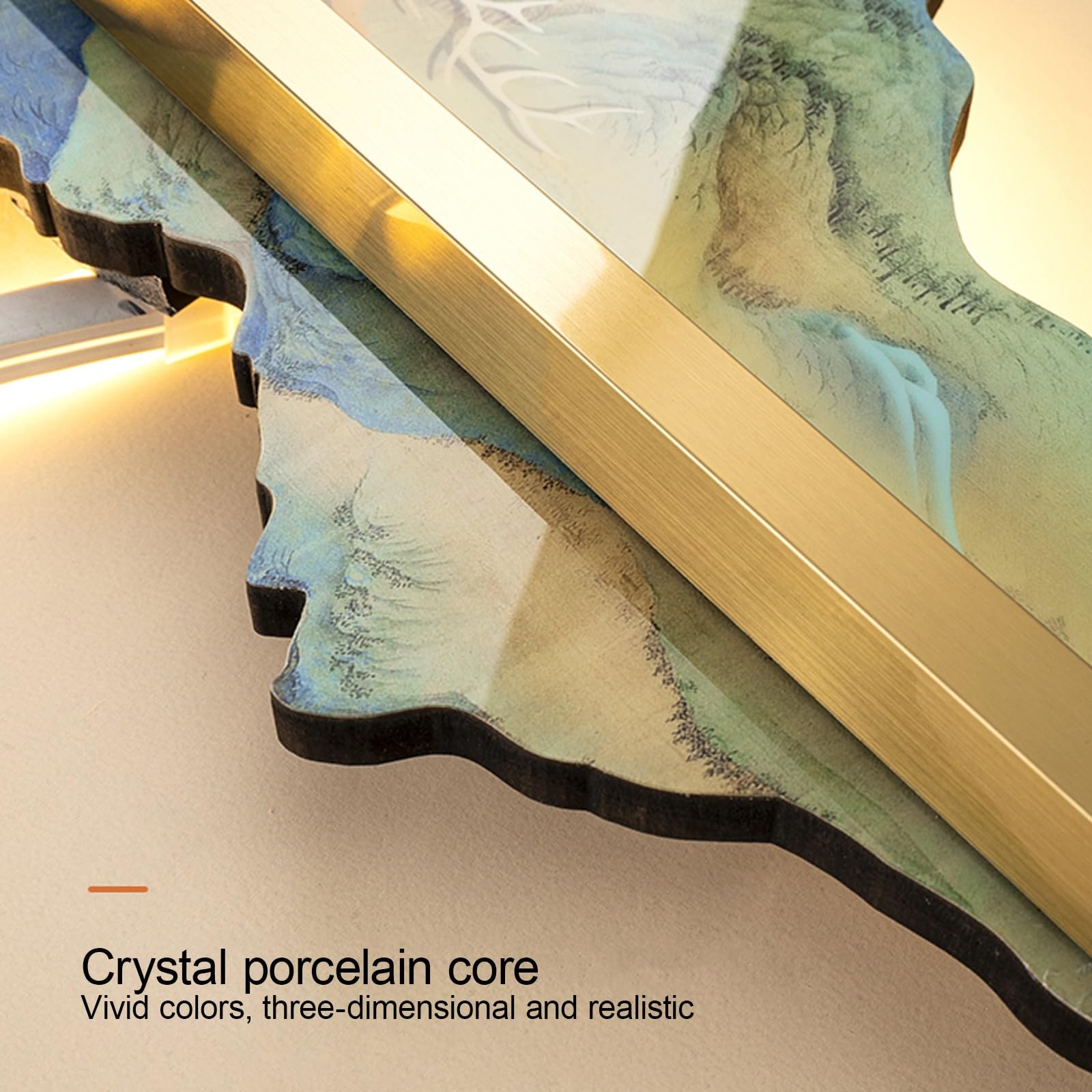 WNYAILLL Arte de Pared LED, Pintura Cuadros Decorativos Colgante 3D, Pintura Decorativa Artesanal, Ideal Para Dormitorio, Comedor Y Oficina En Casa, diseño sin Marco(Blue B,60 * 90CM/23.6 * 35.4in)