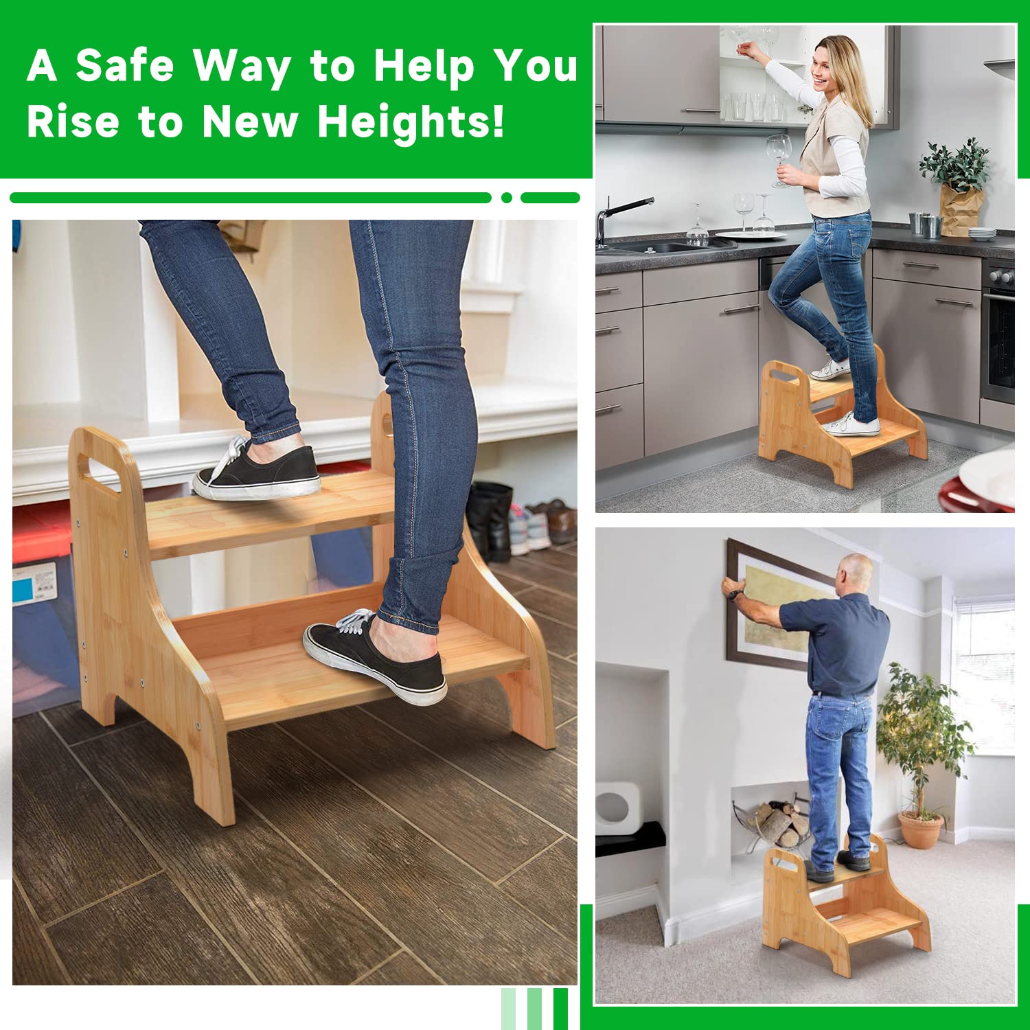 Rainbow Splatter Paint Plywood Toddler Step Stool, 2 Step Stool