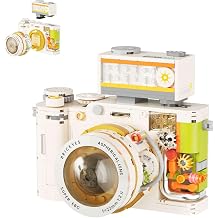 Building Blocks Retro Camera Toys, Adult Building Set, Collectible Model Digital Camera Assembly, Photography Gifts for Adults and Kids, Compatible with Lego Camera Toy White 508PCS