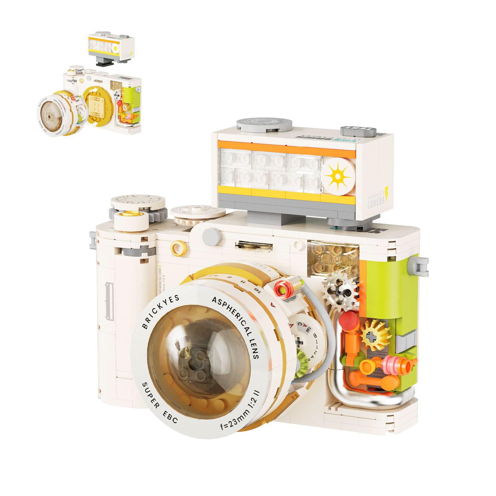 Amazon.co.jp: 積み木レトロカメラおもちゃ、大人の組み立てセット