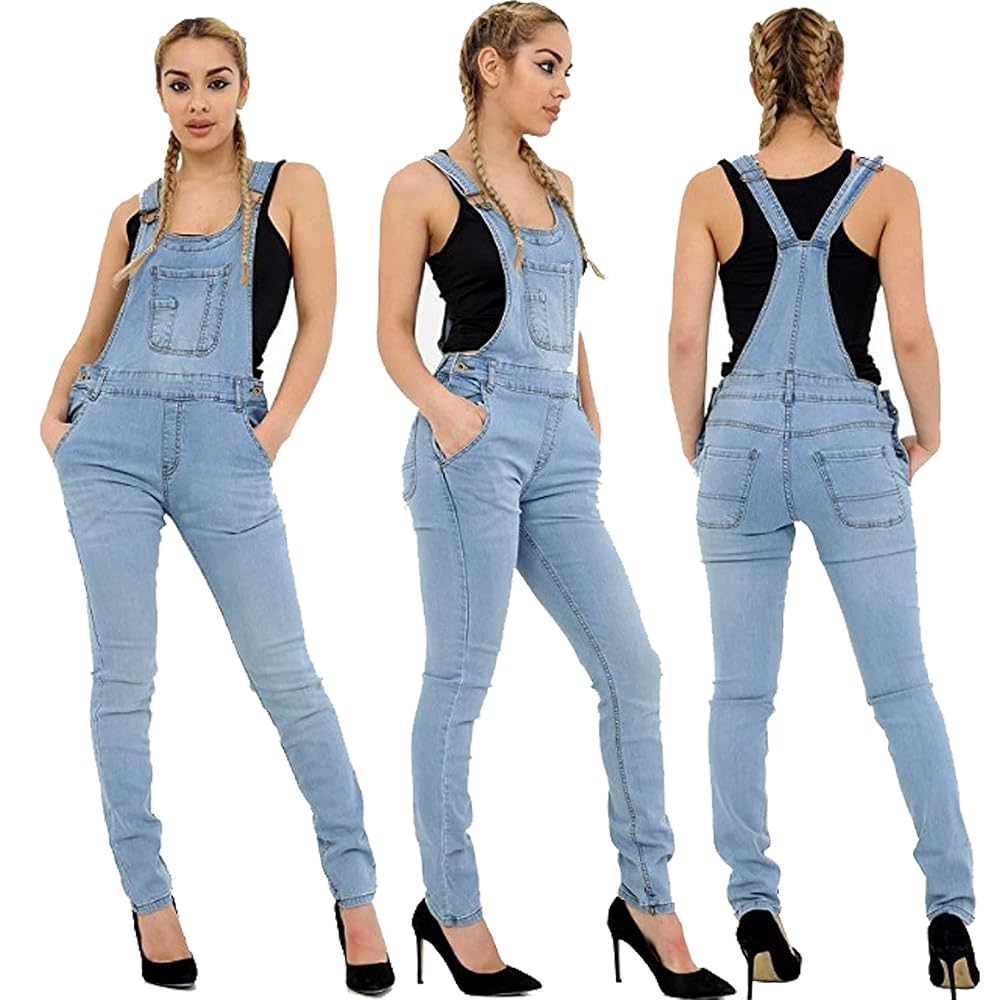 Salopette Jean Femme Imporio 11 - Longue En Coton/élasthanne - Tailles 36 à 50 - 4 Poches