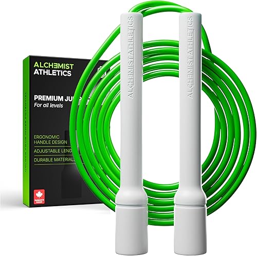 Cuerda de saltar para fitness, cuerda de saltar ajustable de 10 pies para hombres, mujeres y niños, cuerda de saltar sin enredos con asas