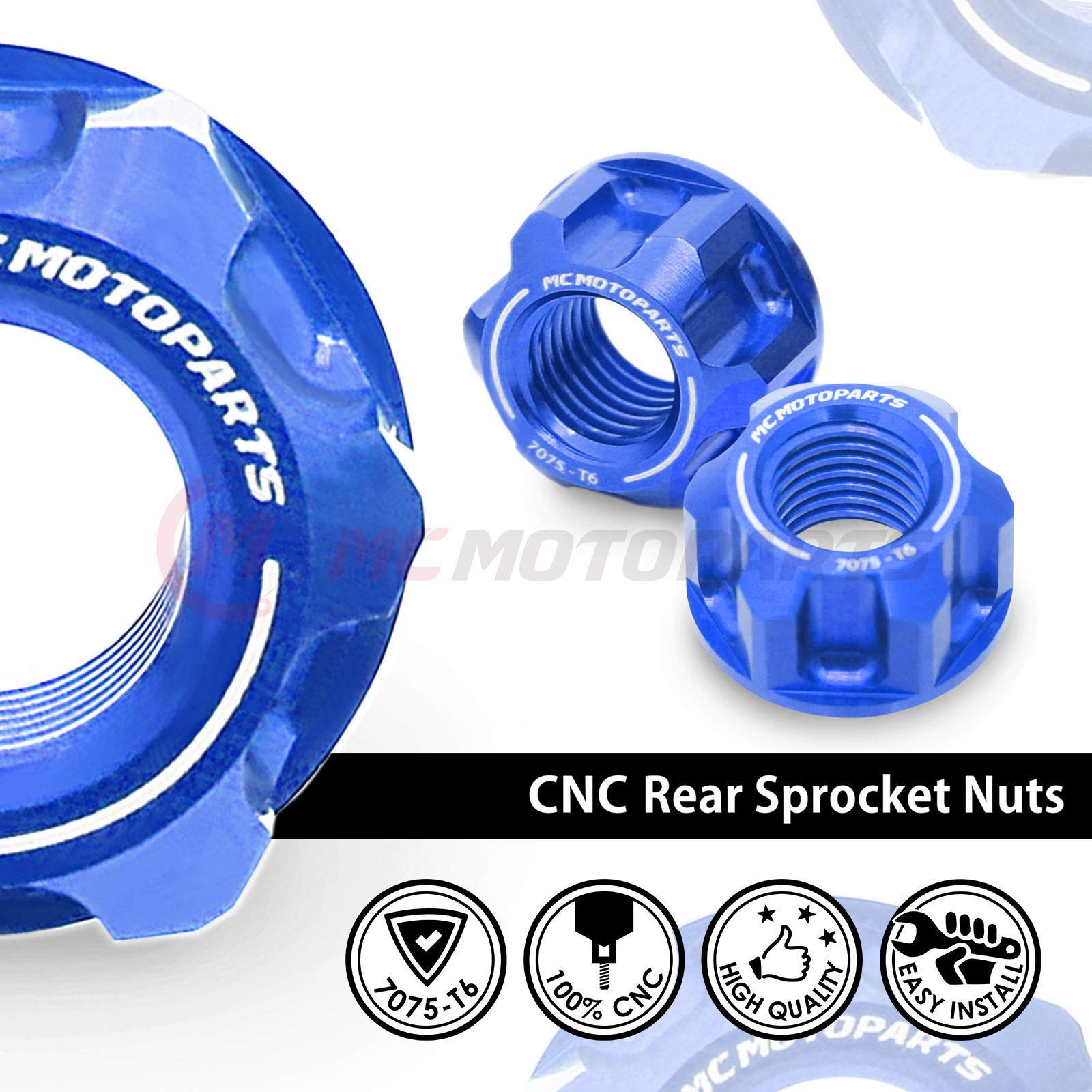 Amazon.com: MC MOTOPARTS Racing Rear Sprocket Nuts Set Compatible