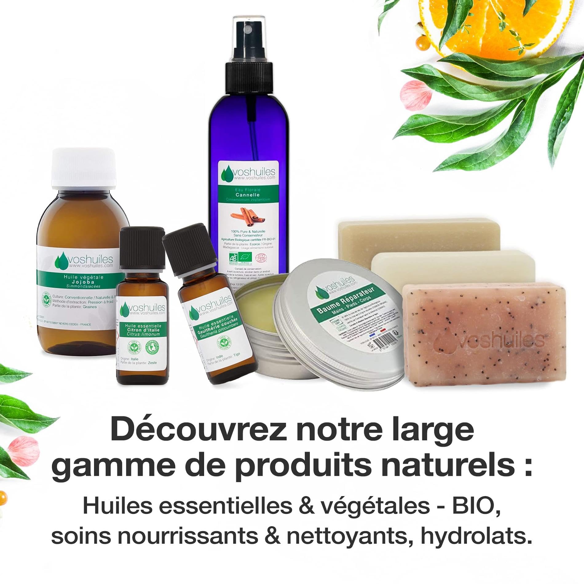 VOSHUILES - Huile Végétale d'Onagre - Soin Nutritif pour Peaux Matures et Sensibles - Riche en Acides Gras et Omégas - Pression à Froid - Pur et Naturel - 250ml