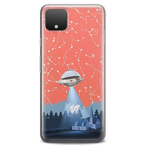 Miniatura 4 de Funda de TPU compatible con Google Pixel 8 Pro 7a 6a 5a XL 4a 5G 2 XL 3 XL 3a 4 Space Nave Alien Outer Space Soft Slim Fit vaca Clear Girls Stars