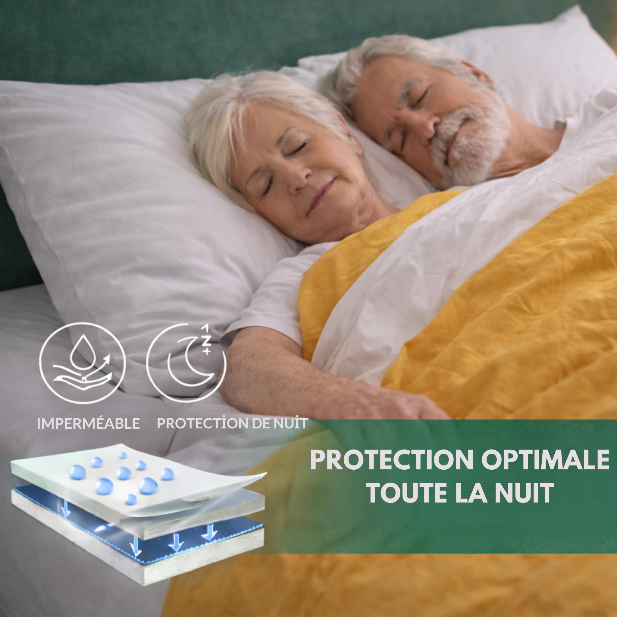 HOME STILL Protège-Matelas imperméable 140x200x30 cm, matelassé Confortable, Tissu Microfibre Respirant, Membrane polyuréthane étanche, Maintien Parfait