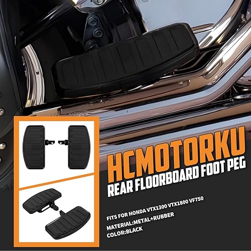 Miniatura 10 de Tablas de suelo ajustables para motocicleta, estribo de pasajero, clavijas anchas para VTX 1800 1300 para Suzuki C50 VL800 VL400 Cromo