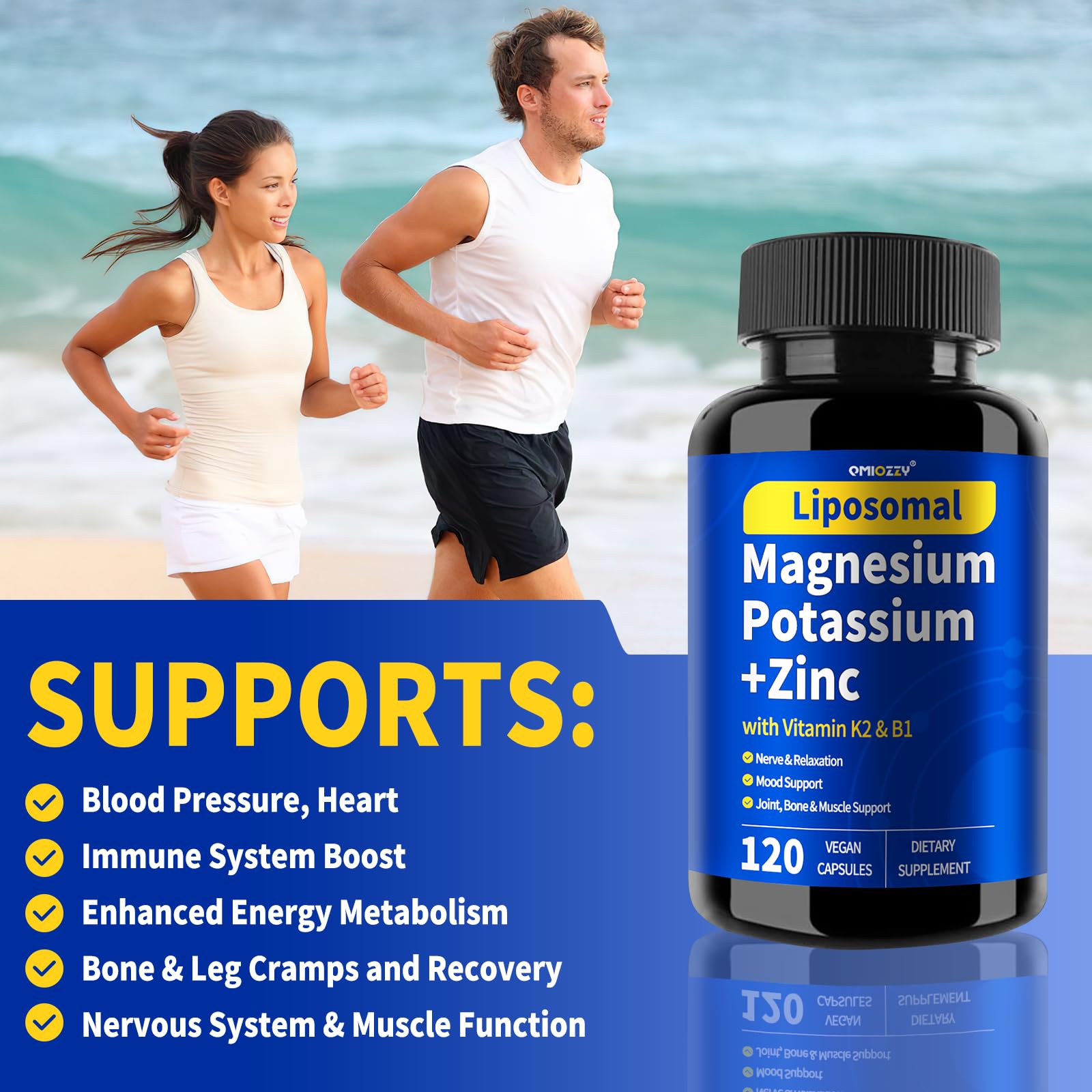 Potassium Magnesium Supplement, Non-GMO, Vegan, (120 Capsules, 1 Pack) — Amazon image 3
