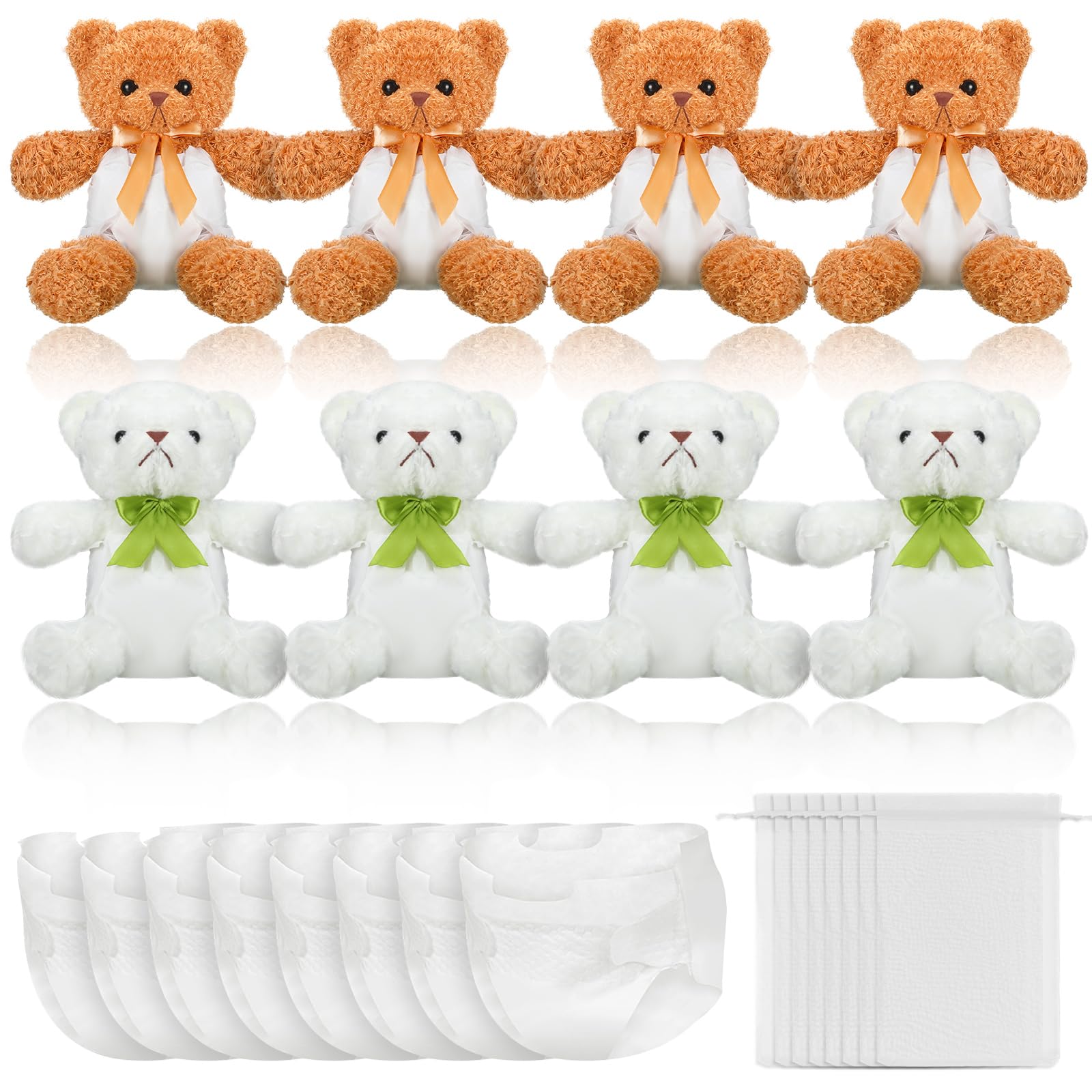 Amazon.com: 8 Sets Bear Blindfolded Diaper Changing Coed Baby