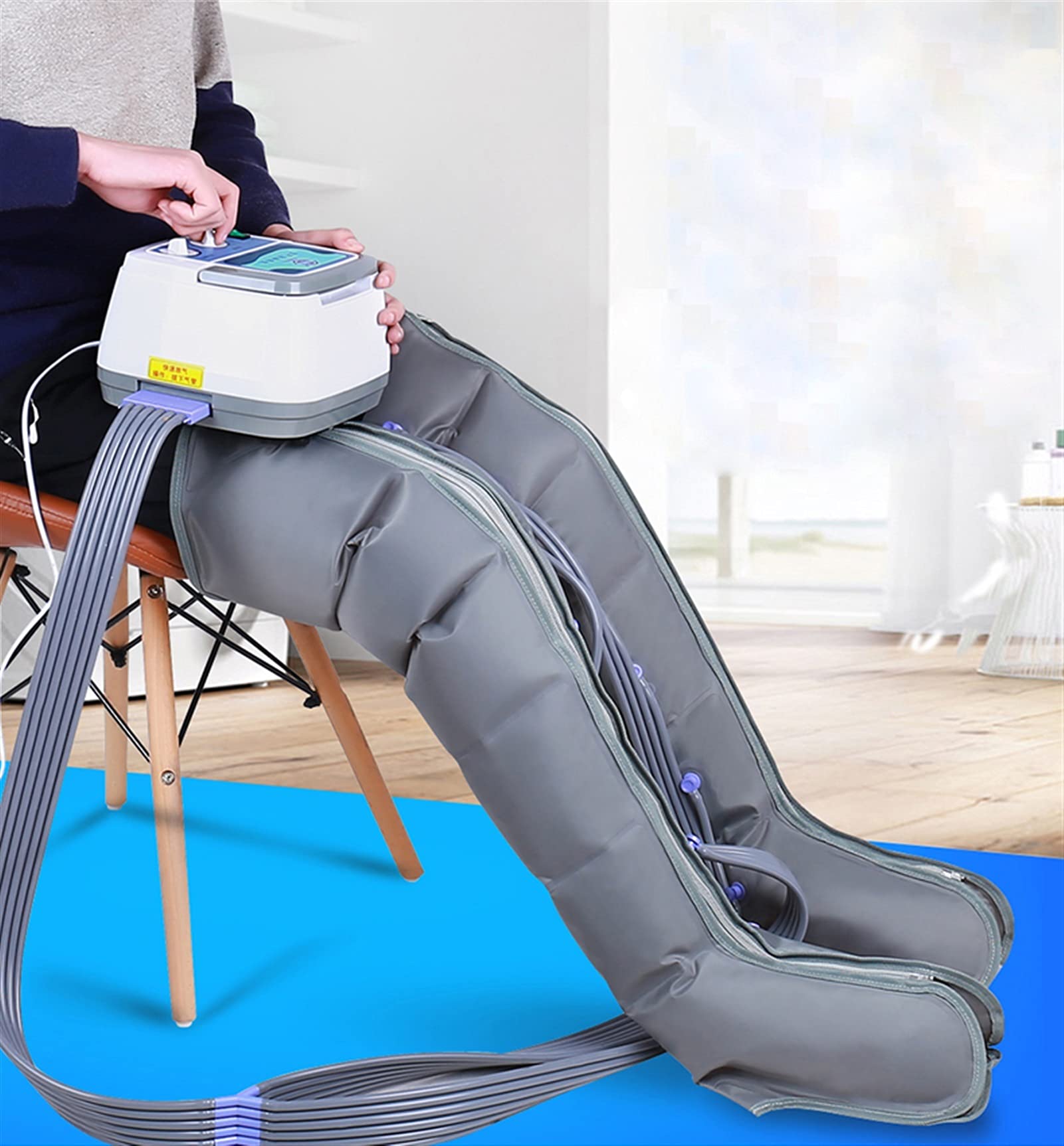 ADITAM Store Kompresja nóg Masażer powietrzny Masażer do stóp i łydek, System regeneracji nóg dla sportowców Odzyskiwanie nóg Technologia dynamicznego masażu kompresyjnego Double the comfort