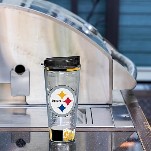 Miniatura 32 de Rico Industries NFL - Vaso clásico de fútbol americano de doble pared, 16 oz o 20 onzas, tapa W