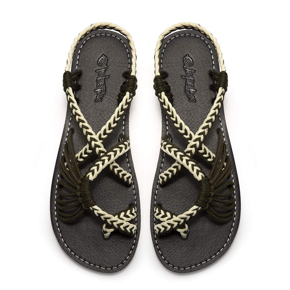 Everelax Women's Flat Sandals Strappy Sandals for Women,Beach Sandals women