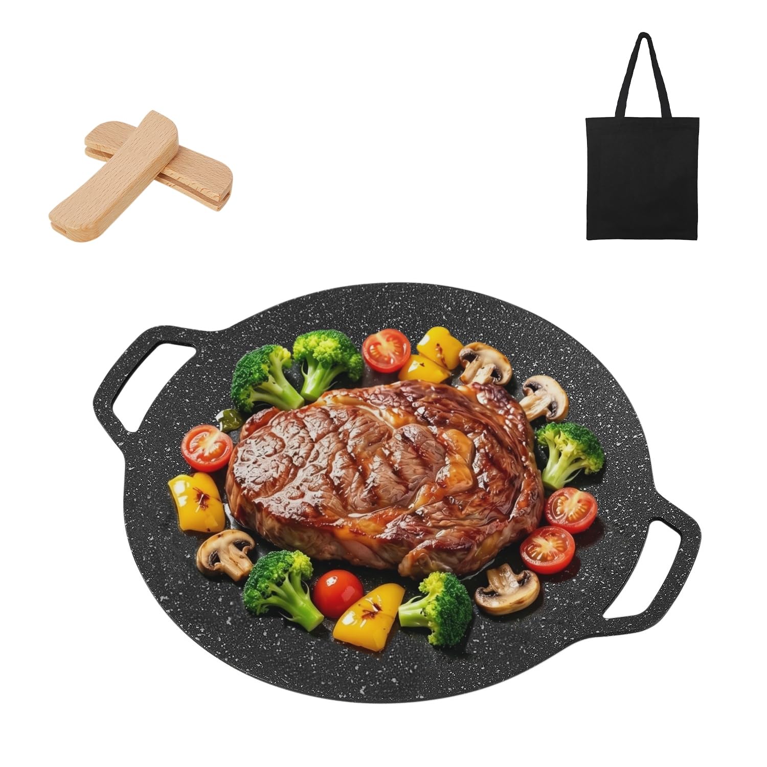 GFUN マルチグリドル 焼肉プレート 30cm 直火 ガス火 IH対応 軽量…