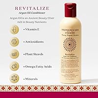 Vista 3 de Moroccan Elixir Acondicionador revitalize de aceite de argán para cabello seco, dañado, teñido y sin sulfatos, parabenos y silicona, acondicionador