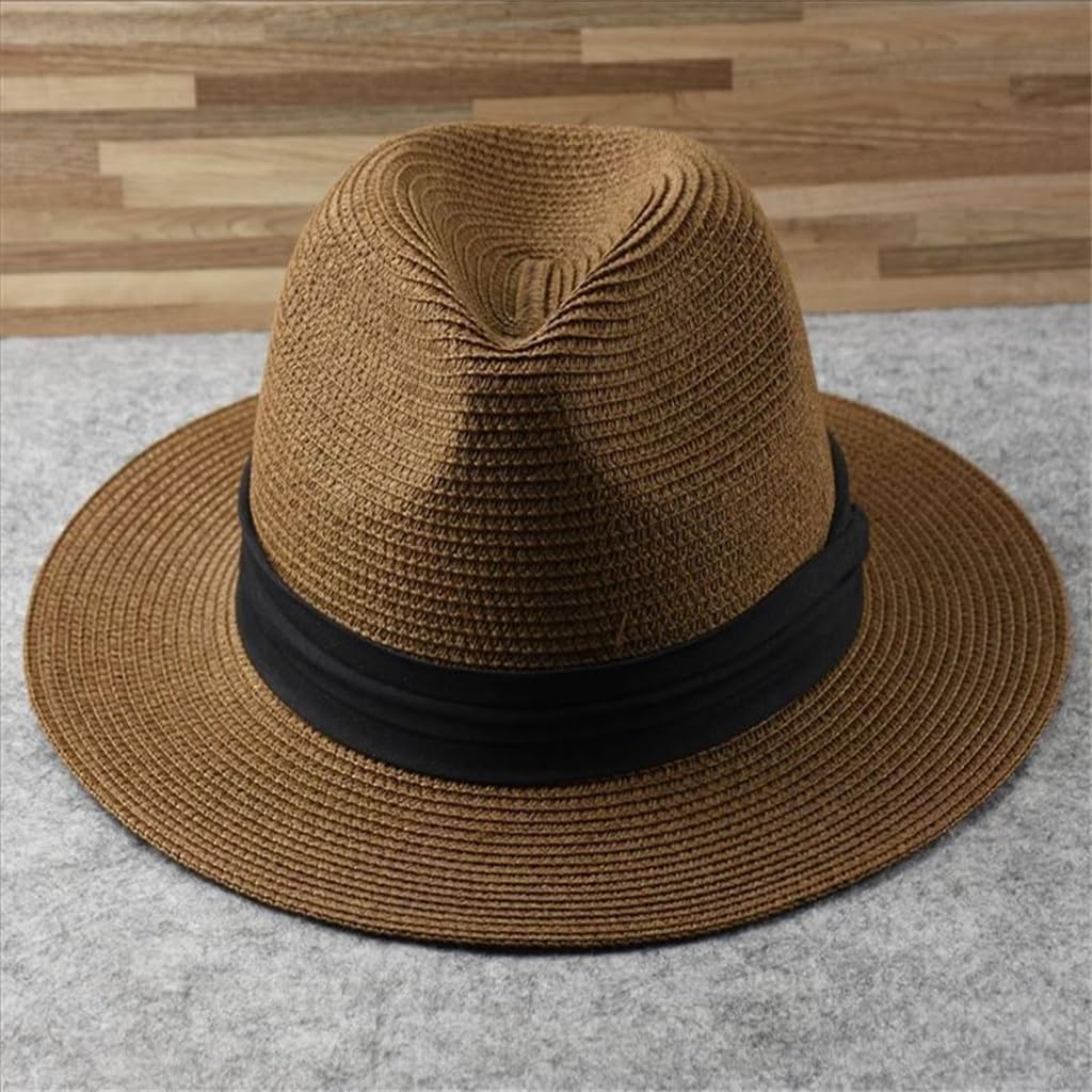 Panama Hat Foldable Big Round Jazz Sunscreen Sun Man's