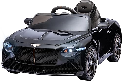 VPQS Vehículos eléctricos de 12 V para niños, vehículos eléctricos con licencia Bentley Ride On Toy Car para niños con control remoto, auto