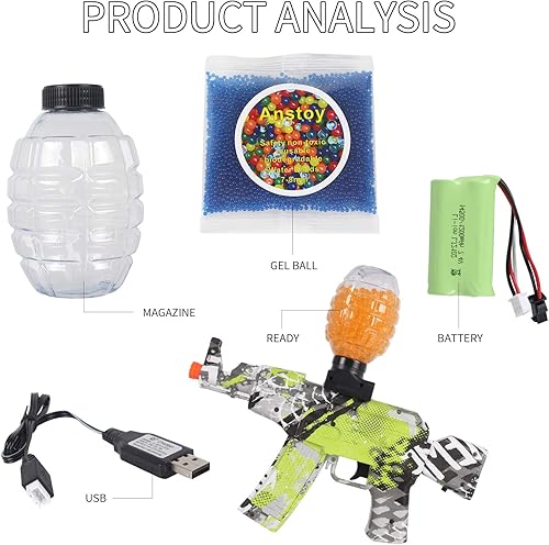 Miniatura 5 de Anstoy Bola de gel de munición de repuesto bolas de agua que brillan en la oscuridad munición de gel de fluorescencia no tóxica para juguetes de gel