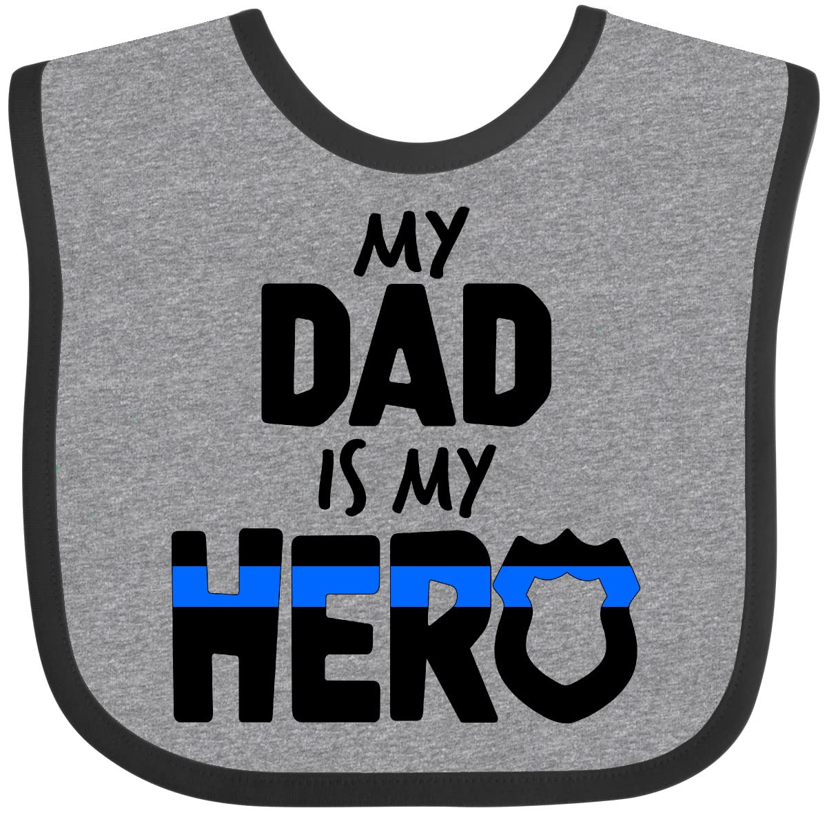 inktastic My Dad Is My Hero Police Officer Family Baby Bib