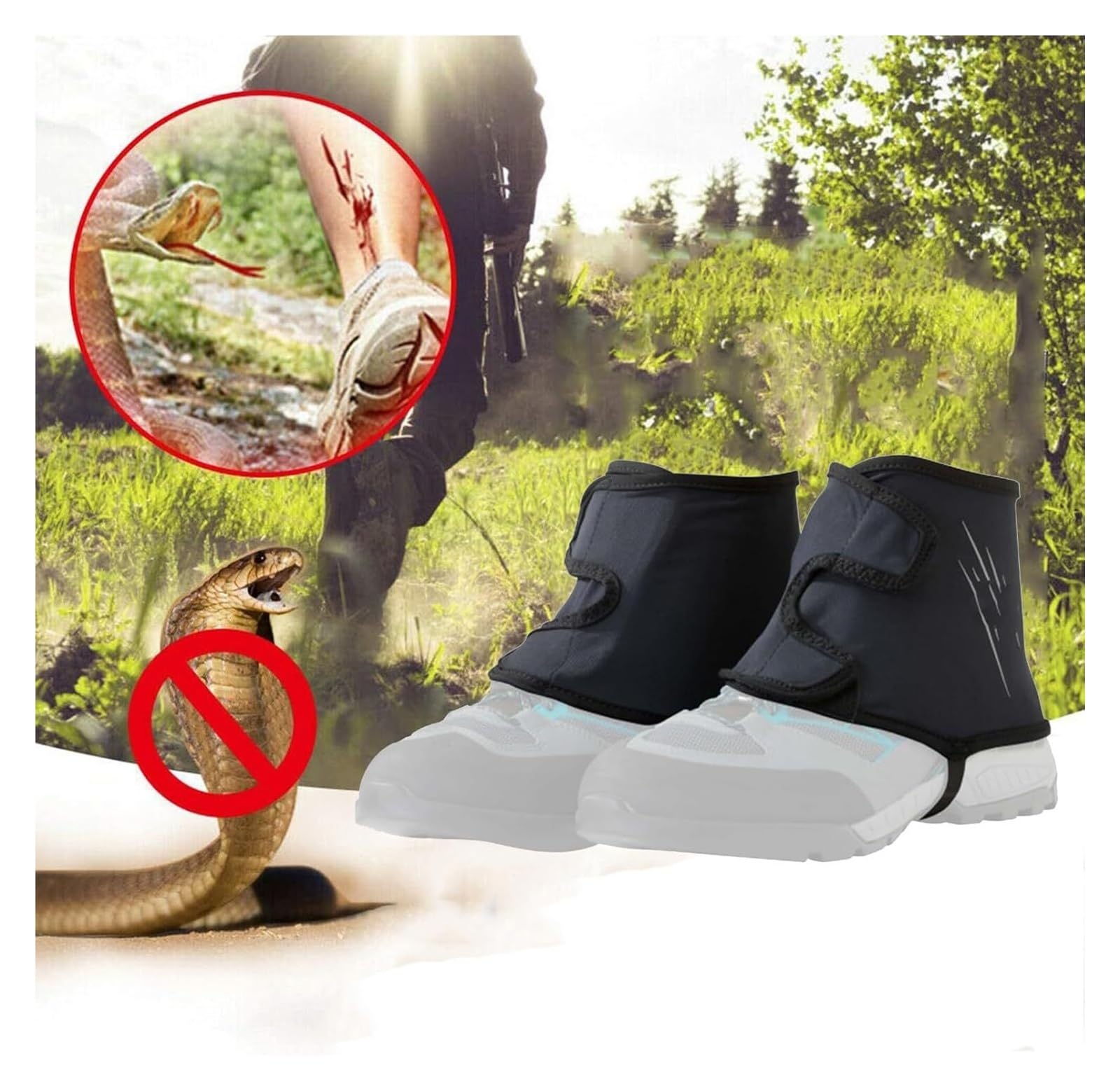 KEuLen Wandergamaschen, Gamaschen Wandern, Mit reflektierenden Streifen und Metallhaken for Schneeschuhe, geeignet for jedes schlechte Wetter(Large/X-Large)
