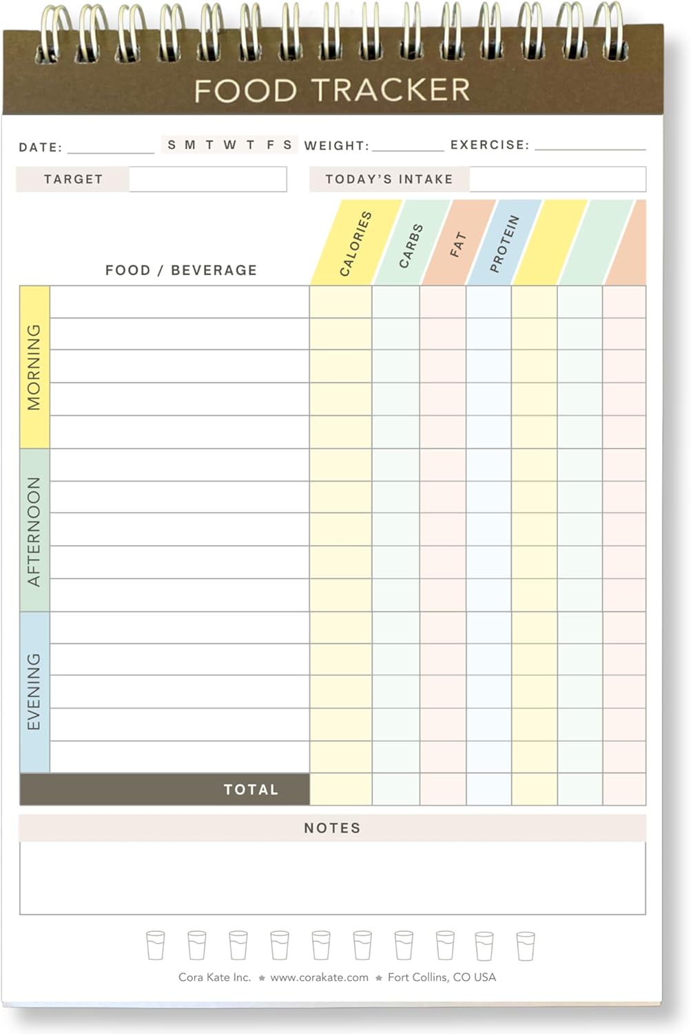 1 Pcs Food Journal Diary 5.8×8.3 Inch Food Tracker Journal Daily Calorie Counter Book With Breakfast Lunch Dinner Calorie And Snack Sections For Nutrition Tracker Book