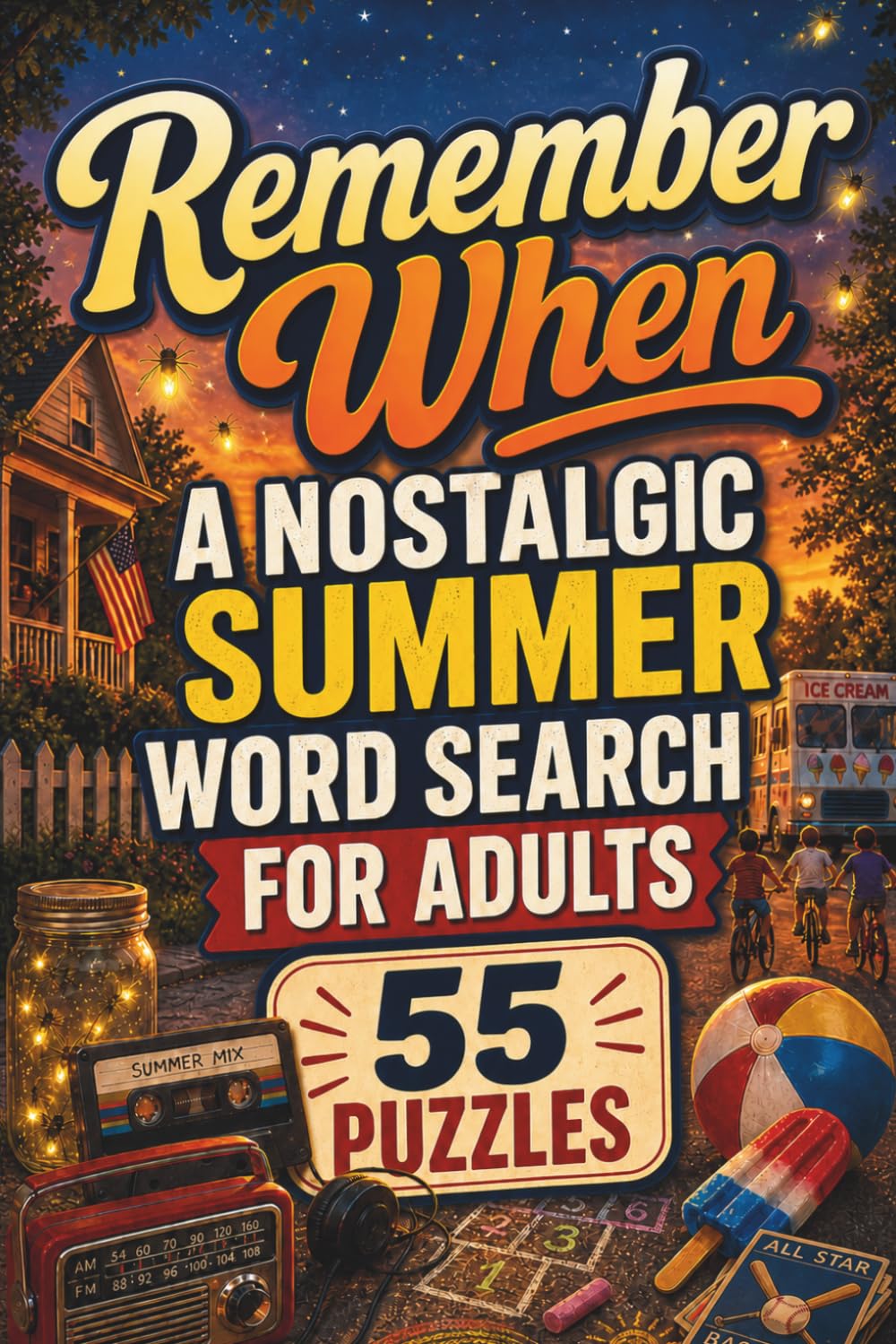 Remember When. A Nostalgic Summer Word Search for Adults: 55 Puzzles