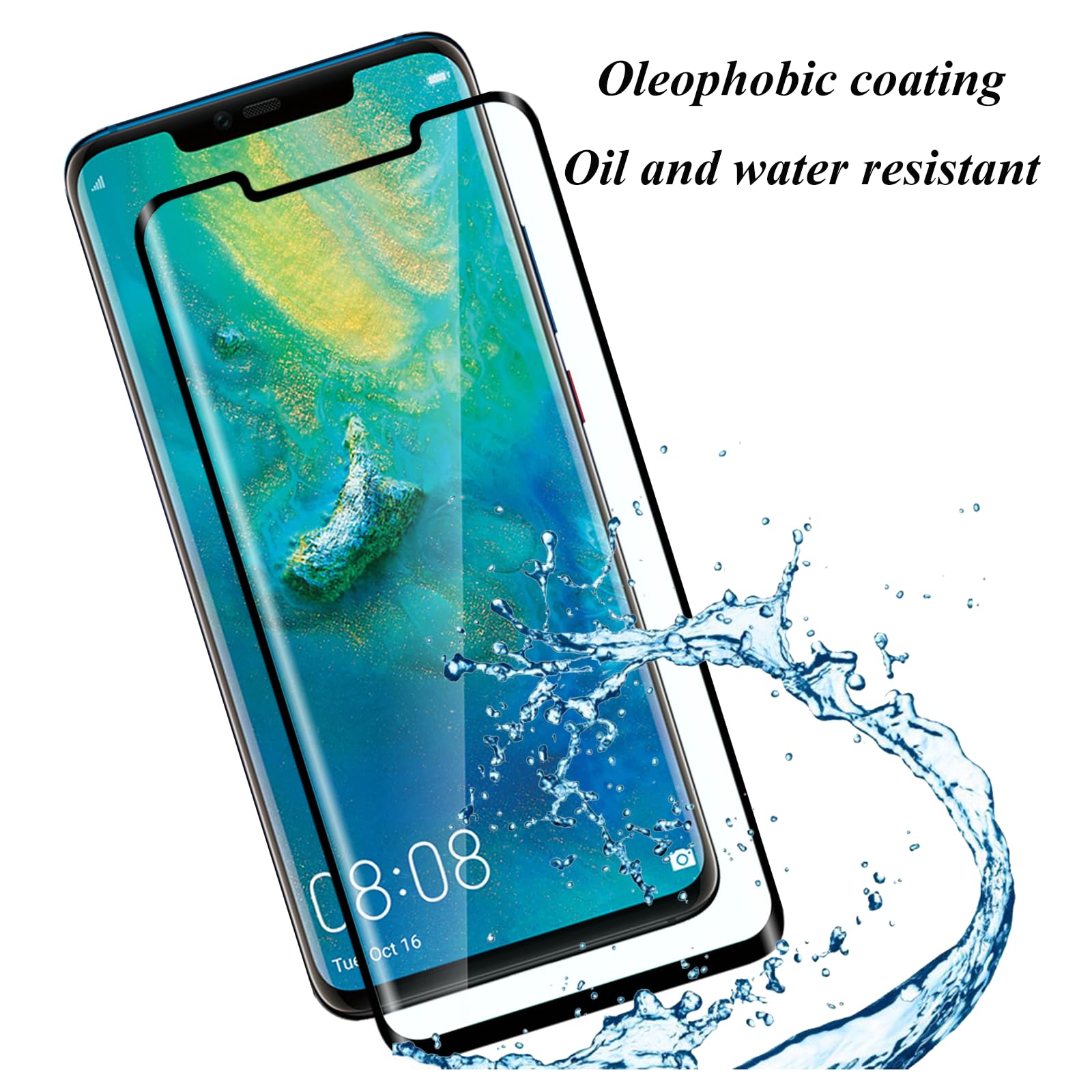 Pellicola In Vetro Temperato 9H Per Huawei Mate 20 Pro (2 Pezzi) – Trasparente, Anti-Impronta, Anti-Graffio, Installazione Senza Bolle - 3