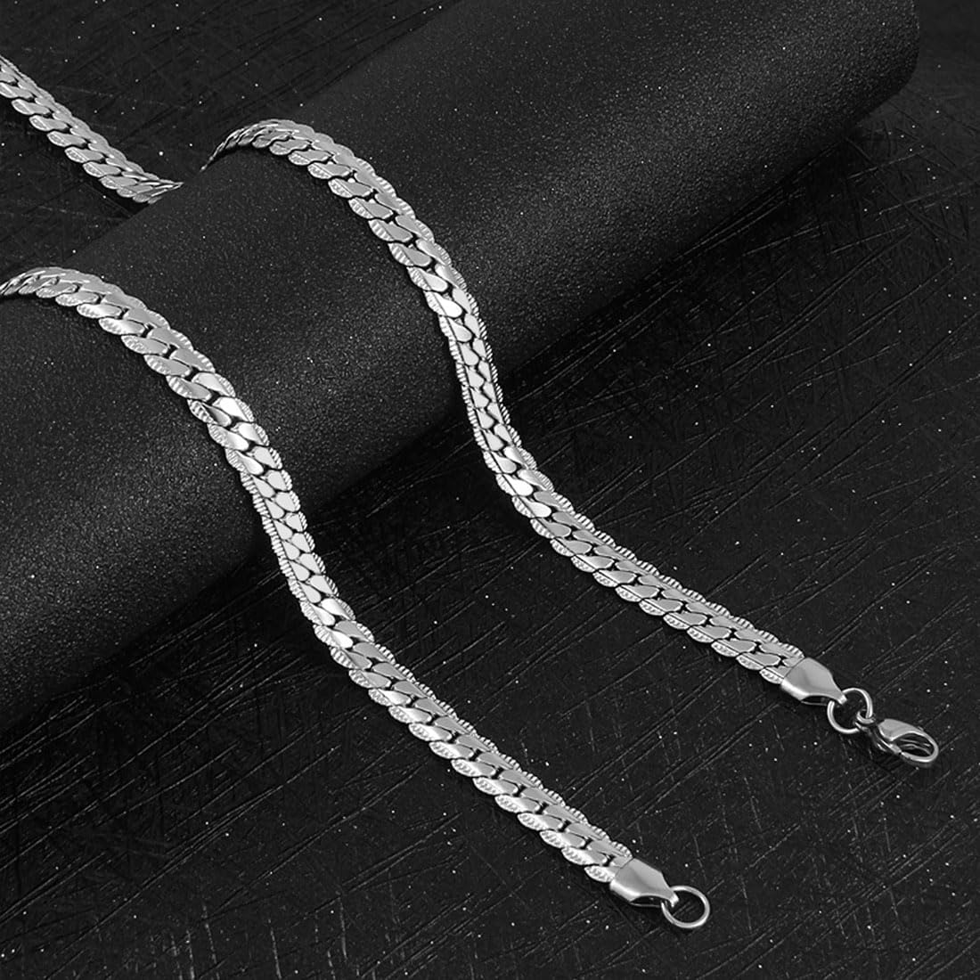 Gold Silver Chains for Men Women Chains Necklace Cuban Link Chain Necklace Stainless Steel Chain Necklace Mens Jewelry Rope Thick Chain mens Necklace - Image 4