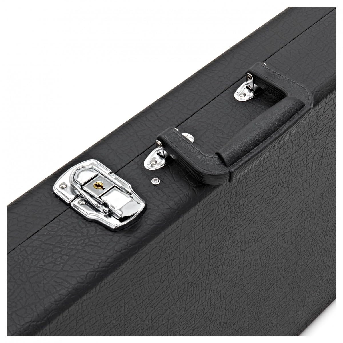 Estuche de Guitarra Eléctrica de Gear4music Negro | Se adapta a formas S-style, T-style y offset, forro de felpa, cierre con llave, compartimento interno de accesorios