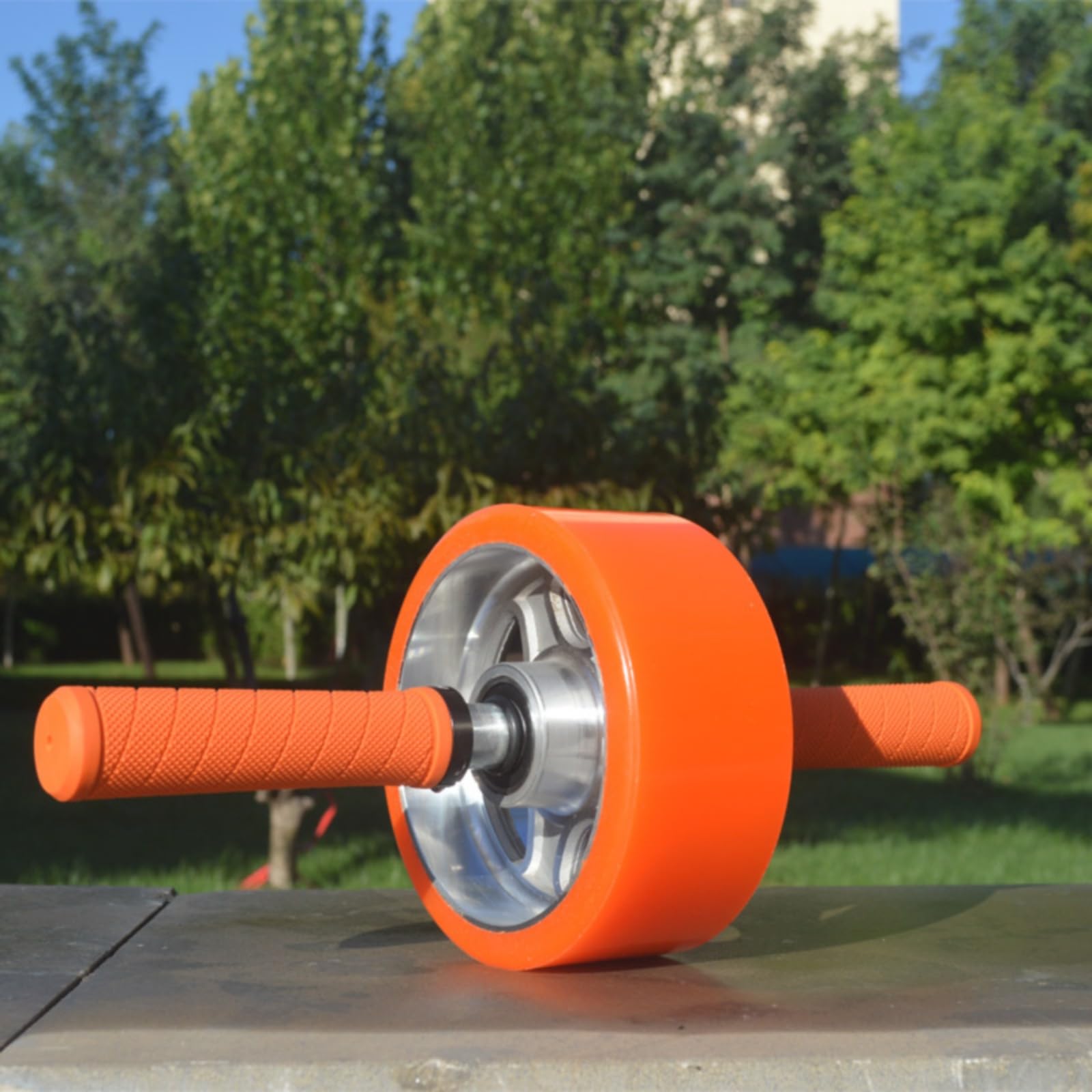 Gralara Ruota Addominale Fitness Ruota Allenamento Addominali Rullo Core Attrezzo Palestra Materiale PU E Lega di Alluminio con Doppio Cuscinetto per