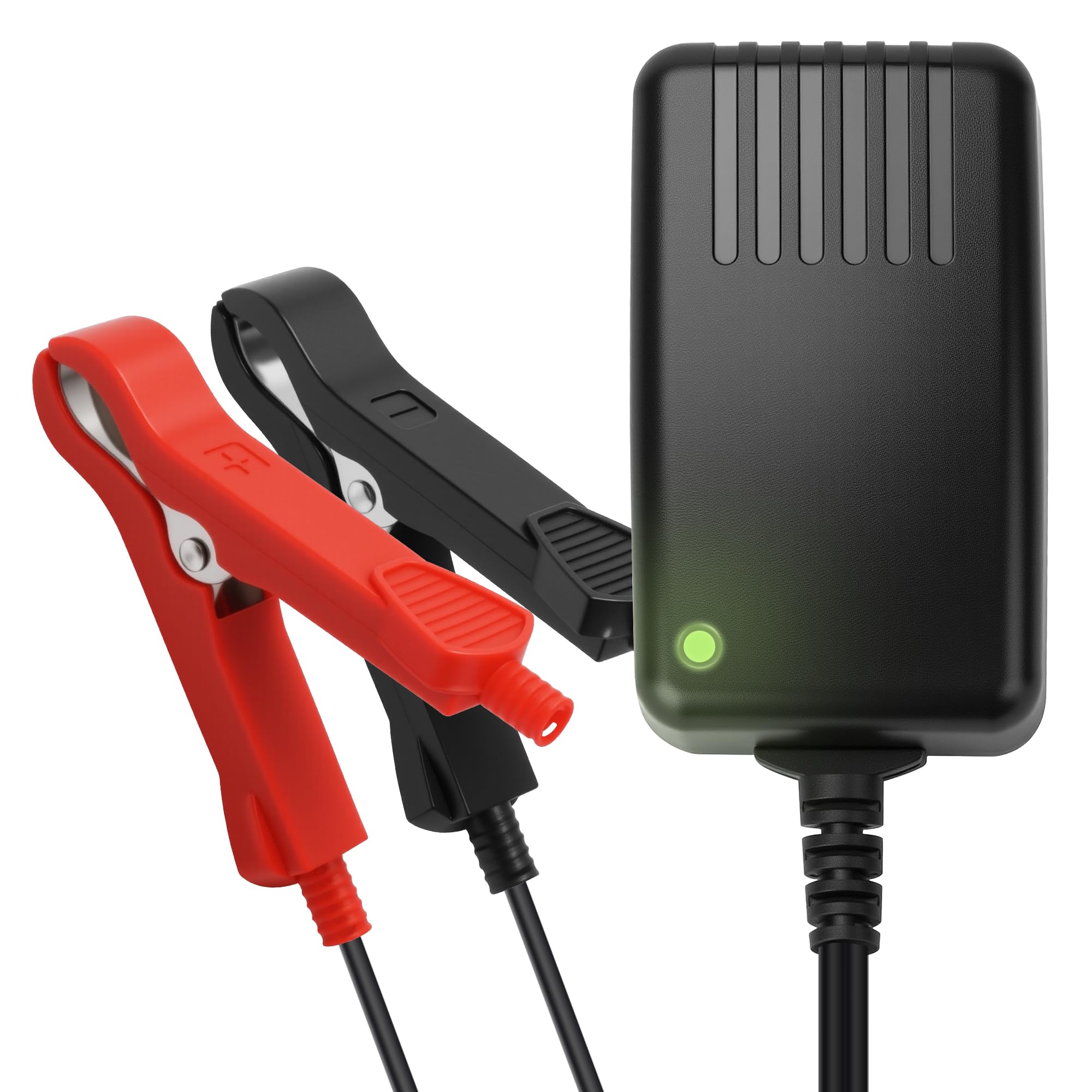 Hicrank 14.6V, 1A Battery Charger for 12V LiFePO4 Motocycle Battery, with Dual Alligator Clips Connector