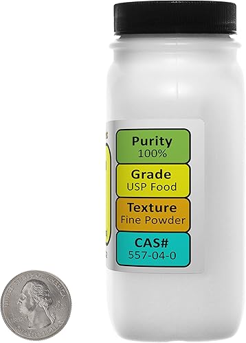 Miniatura 7 de Estearato de magnesio Mg (C18H35O2)2 100% USP polvo de grado alimenticio 1 oz en una botella