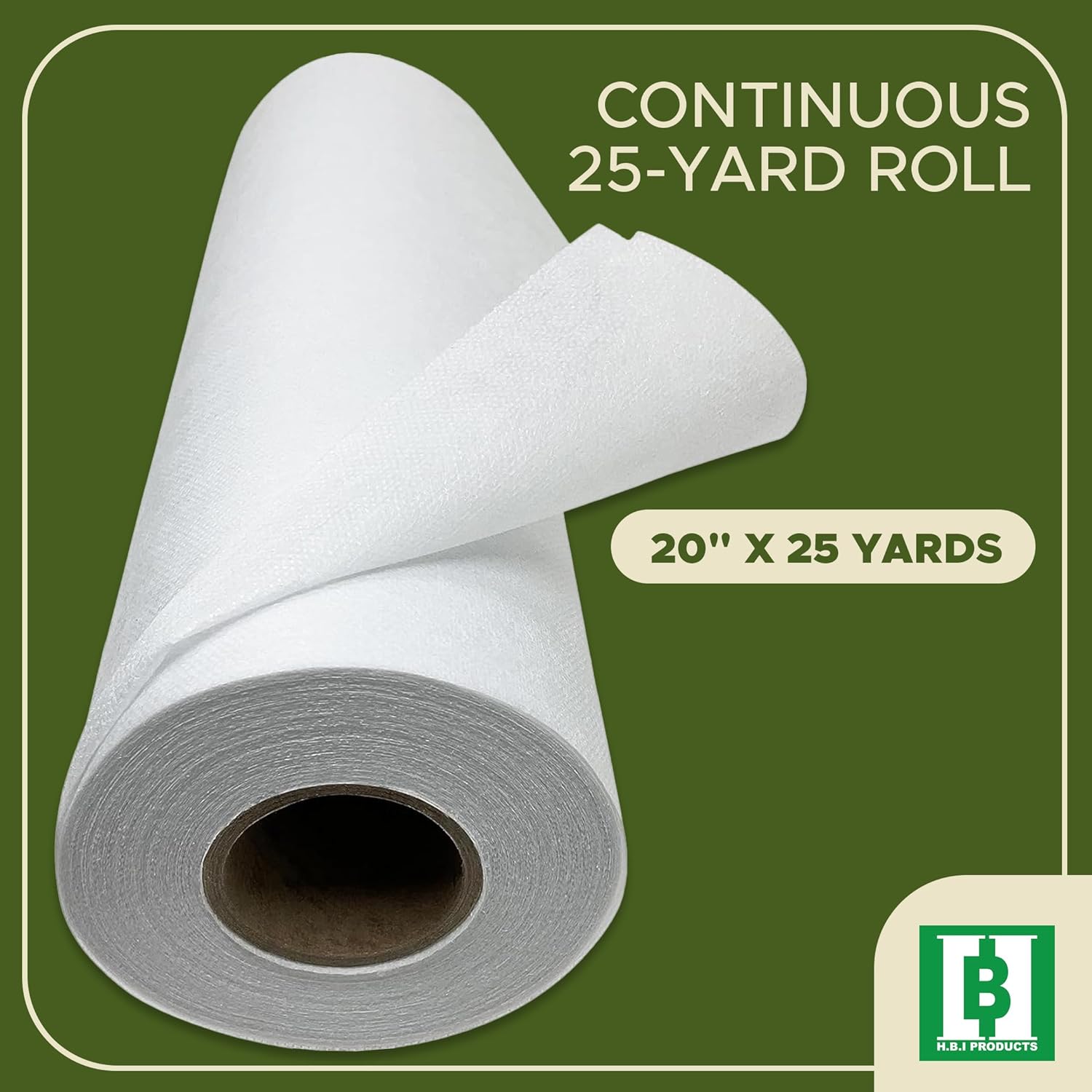 H.B.I. Lightweight Fusible Interfacing White Non-Woven—Fusible Interfacing for Sewing, Quilt Batting, Batting for Quilting, Fusible Fleece, Iron-On Interfacing for Sewing, 20" x 25 Yards