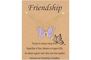 Friendship Necklace Matching Gold Plated BFF Necklace for 2 under 5 Dollars
