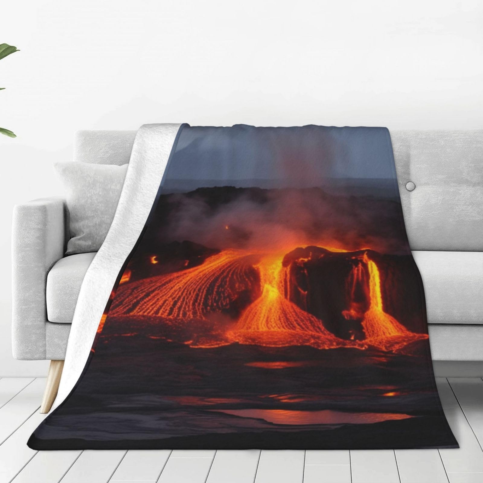 Couverture polaire Kilauea contre le froid plaid léger et doux pour canapé et lit bureau