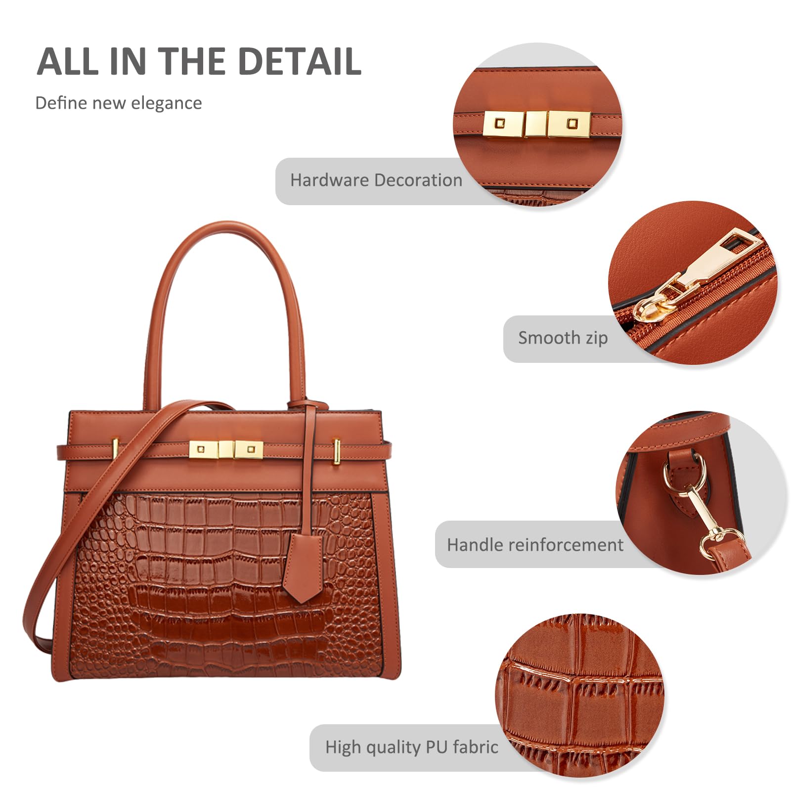 NICOLE & DORIS Bolsos Grande Mujer Bolso de Mano Cocodrilo Bolso Mujer 3 Piezas Bolso Bandolera Bolsos Shopper Totes Bolso de Hombro para Viajes Compras Trabajo Negro