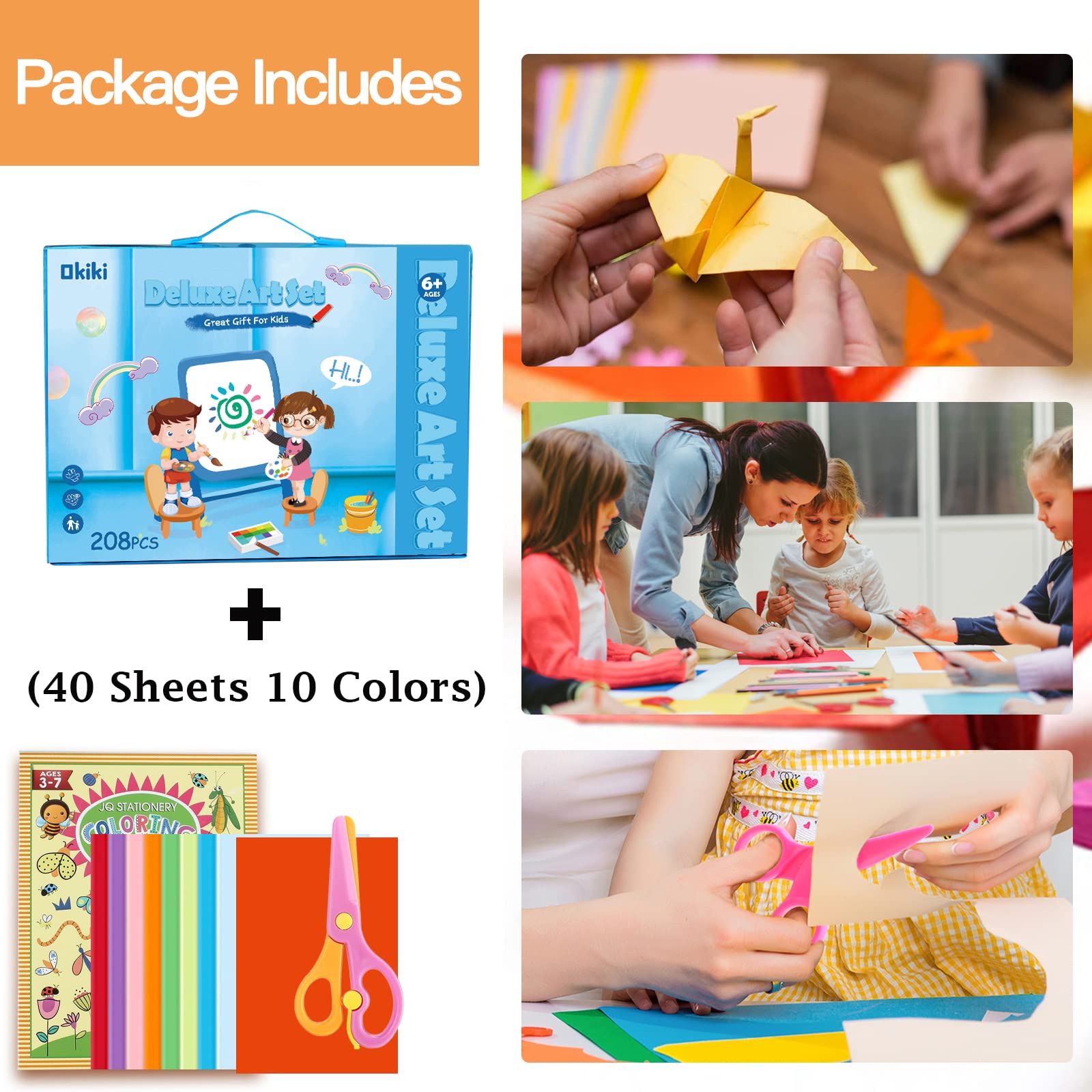PENCCOR 208 części Deluxe Art Creativity Set Box dla początkujących wspaniały prezent dla dzieci