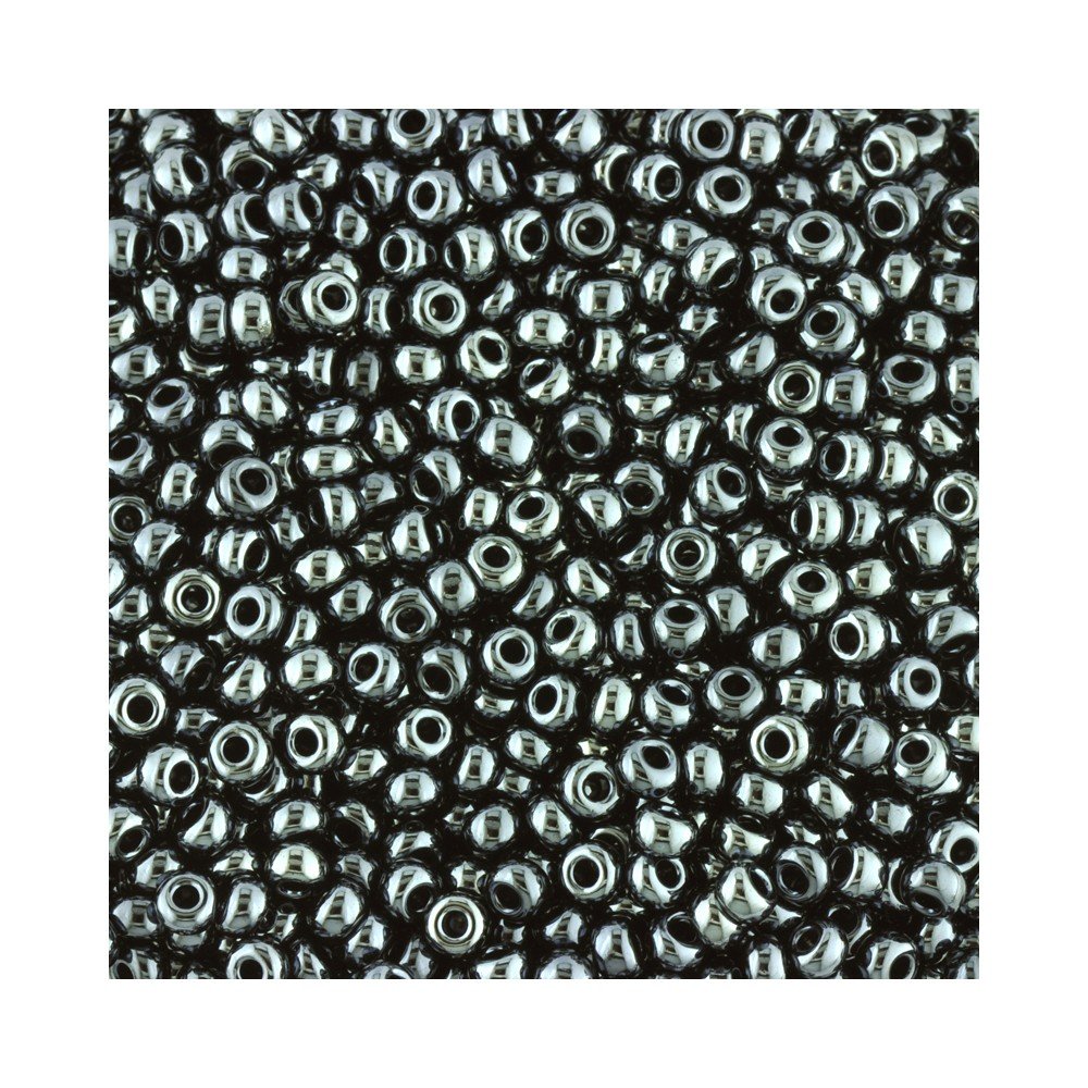 Size 8 Seed Beads Haematite Qty 10 Grams