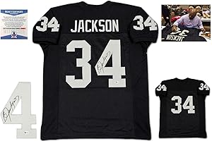 Black Bo Jackson Authenticated Autographed Raiders Jersey