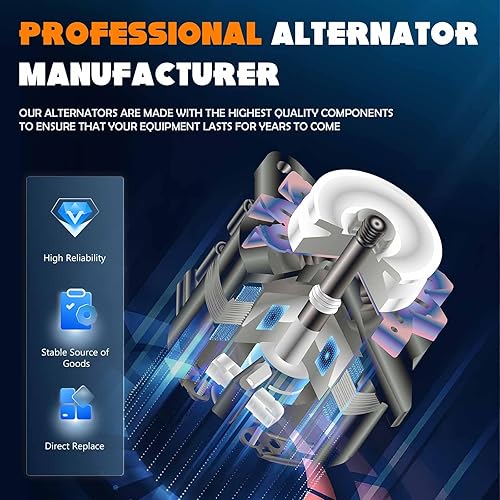 Miniatura 2 de Nuevo alternador compatible con Nissan Frontier 2005-2019, para Suzuki Equator 2009-2012, L4 2.5L 110 Amp 12V, AHI0116 LR1110-724 23100-EA000